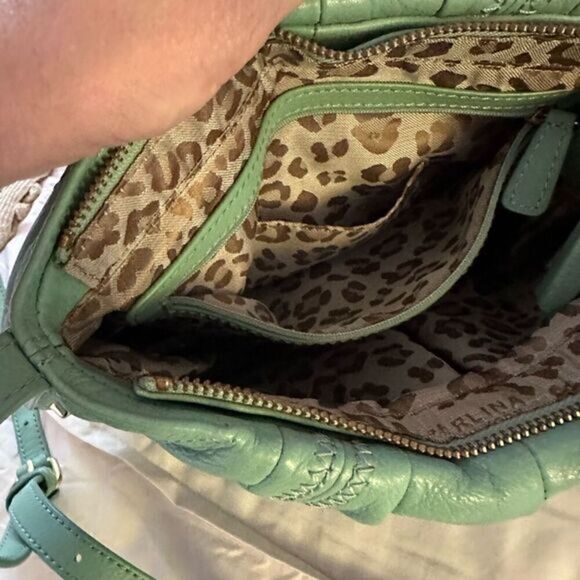 Absolutely adorable Perlina minty green crossbody leather bag…great quality! EUC - Picture 5 of 14